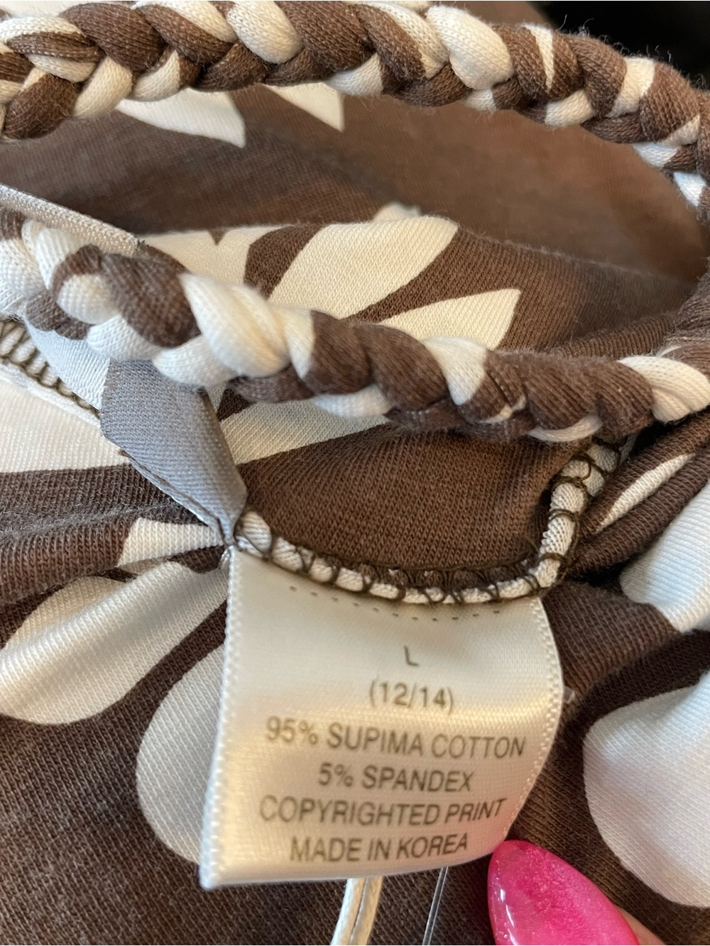 Tommy Bahama Brown and White Leaf-Print dress - Picture 11 of 11